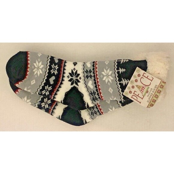 Peace Cabin Faux Fur Slipper Socks Womens Size 6-10 Soft Lined Non Slip Soles - Picture 4 of 8